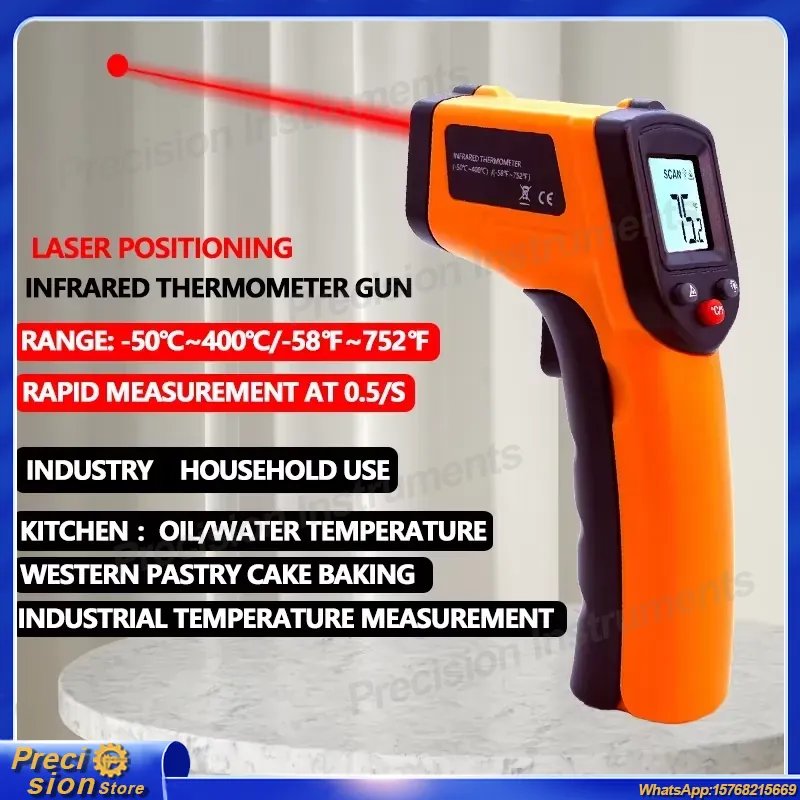 Digital Thermometer Infrared - 적외선 온도계 건 비접촉식 레이저 온도