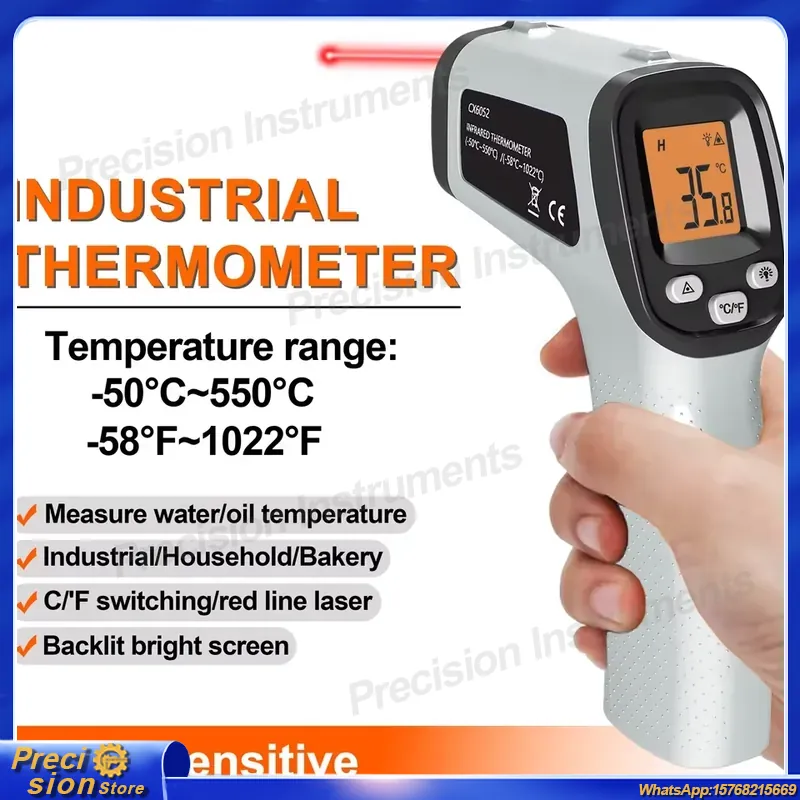 Digital Thermometer Infrared - CX6050 휴대용 비접촉식 적외선 온도계 건