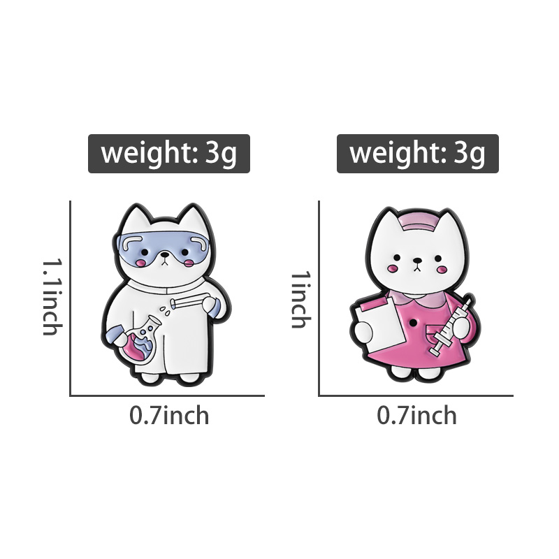 간호사 실험실 고양이 에나멜 핀 맞춤형 귀여운 새끼 고 - Medical Lab Gifts 리뷰 및 가격