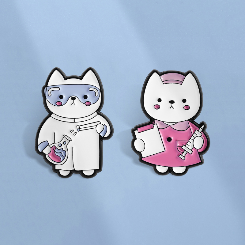 간호사 실험실 고양이 에나멜 핀 맞춤형 귀여운 새끼 고 - Medical Lab Gifts 리뷰 및 가격