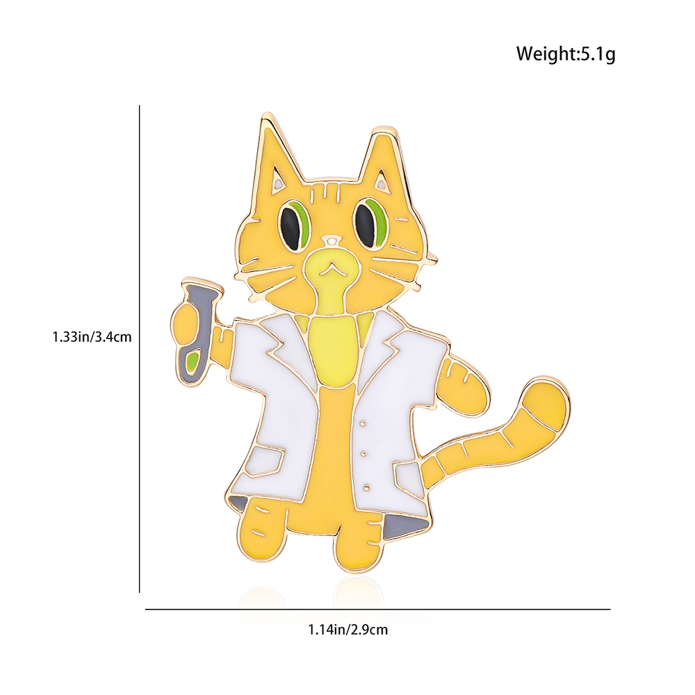 Hanreshe 사랑스러운 실험실 고양이 과학자 에나멜 - Medical Lab Gifts 리뷰 및 가격